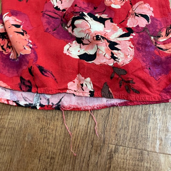 Charlotte Russe Red Floral off Shoulder MIDI Dress With POCKETS!! - Picture 16 of 16